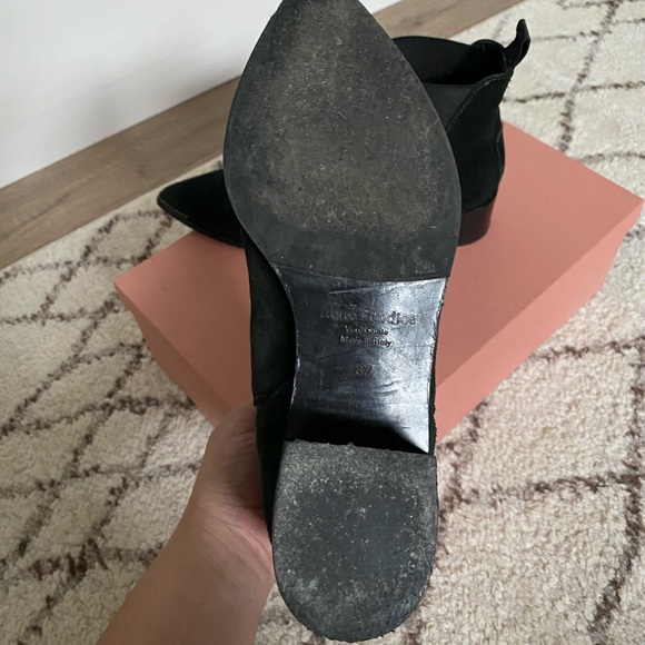 Acne Studios Jensen Boots - Emerald Suede - Sz 37 - Picture 6 of 11